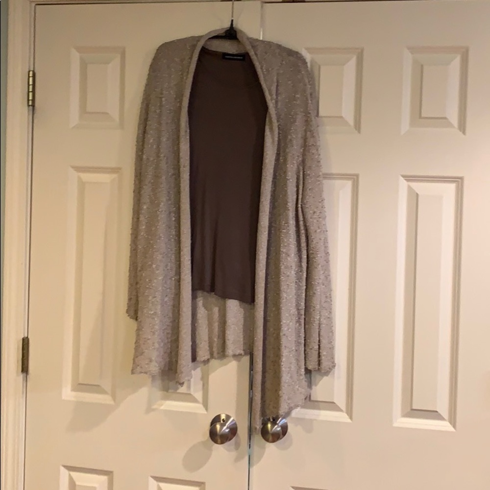 Long sleeve microfiber shirt with sweater